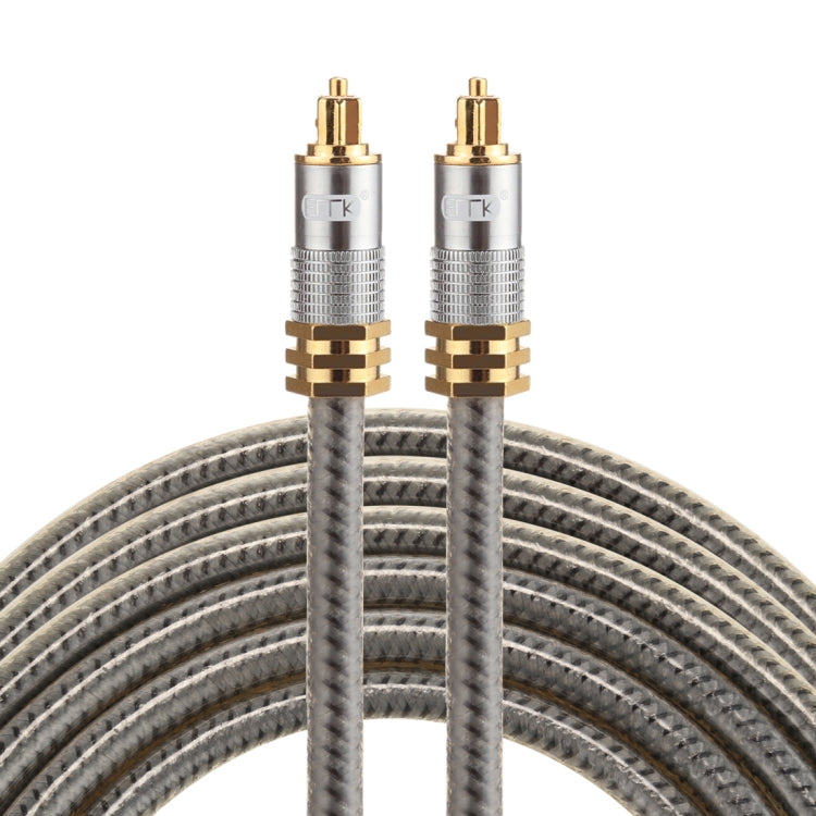 EMK YL-A 3m OD8.0mm Testa metallica placcata oro Toslink maschio a maschio Cavo audio ottico digitale, Length: 3m EMK YL-A 3m OD8.0mm Testa metallica placcata oro Toslink maschio a maschio Cavo audio ottico digitale, Length: 3m